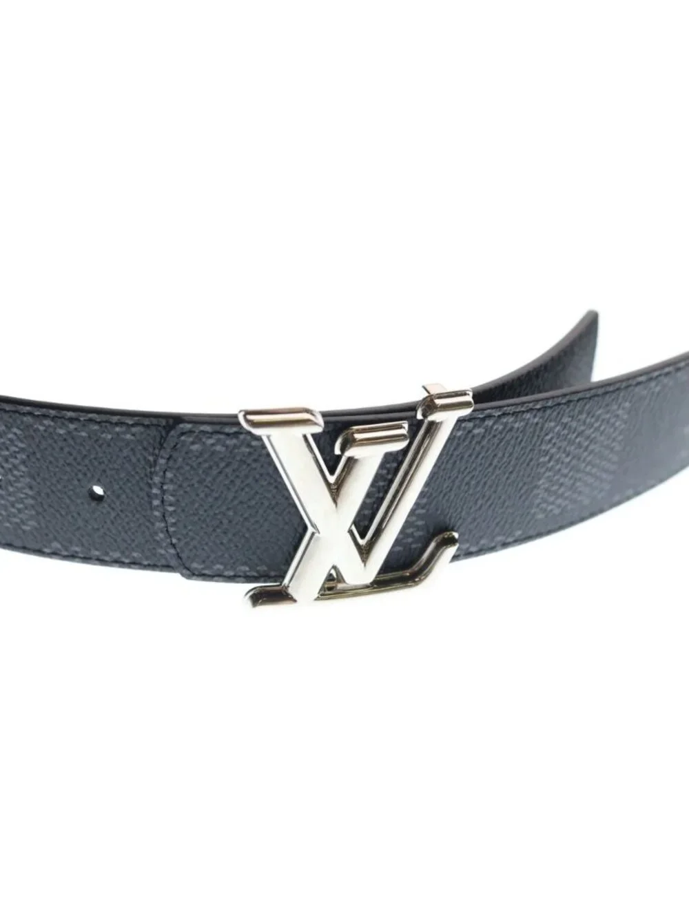 Louis Vuitton Damier Heritage LV Dimension 40 Reversible Leather Belt Silver